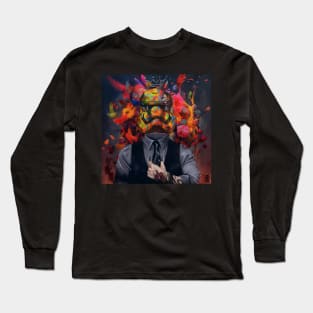 Surreal man pop art Long Sleeve T-Shirt